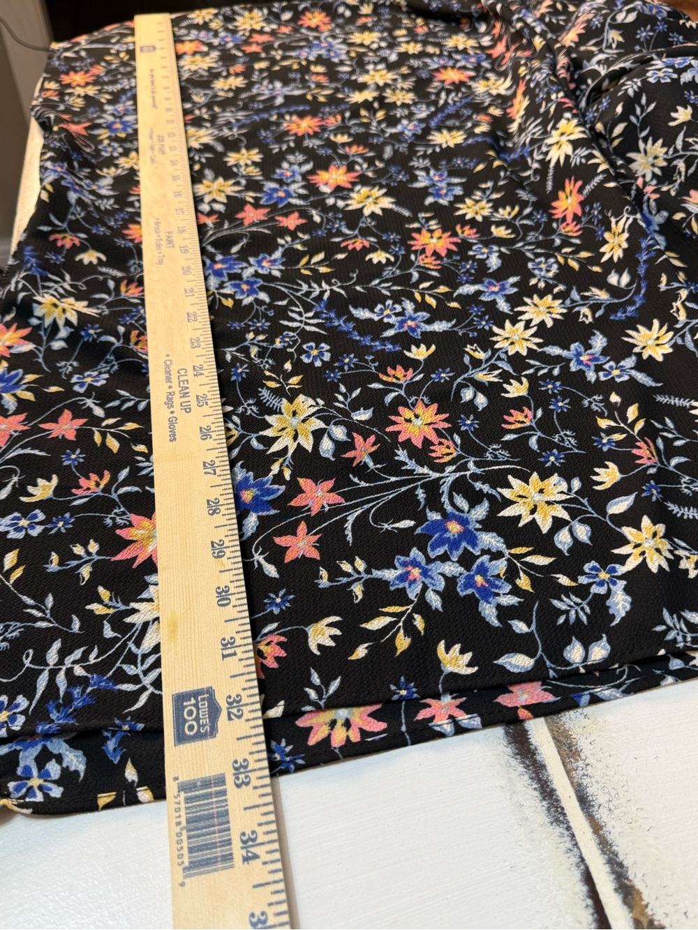 Black Floral Open Kimono - Multicolor Flowers One Size - Picture 7 of 7